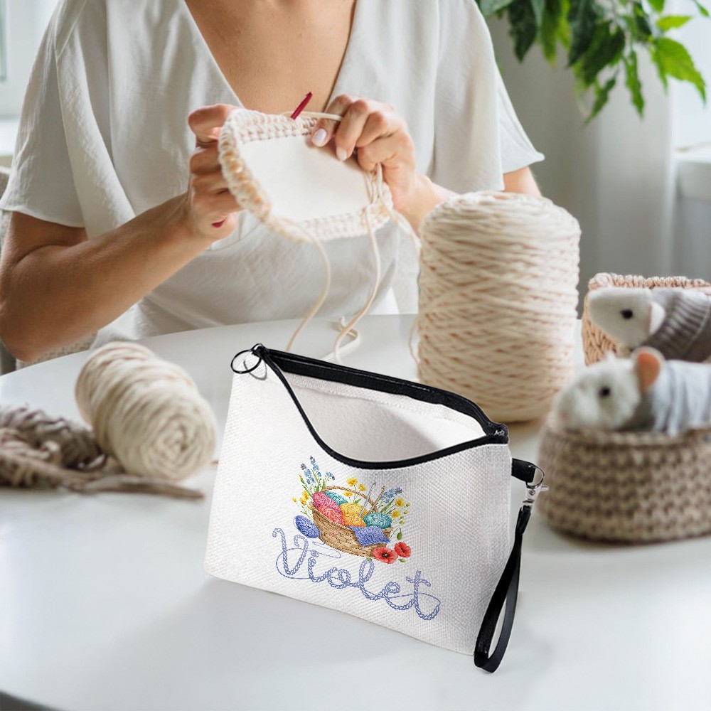 crochet accessory storage bag