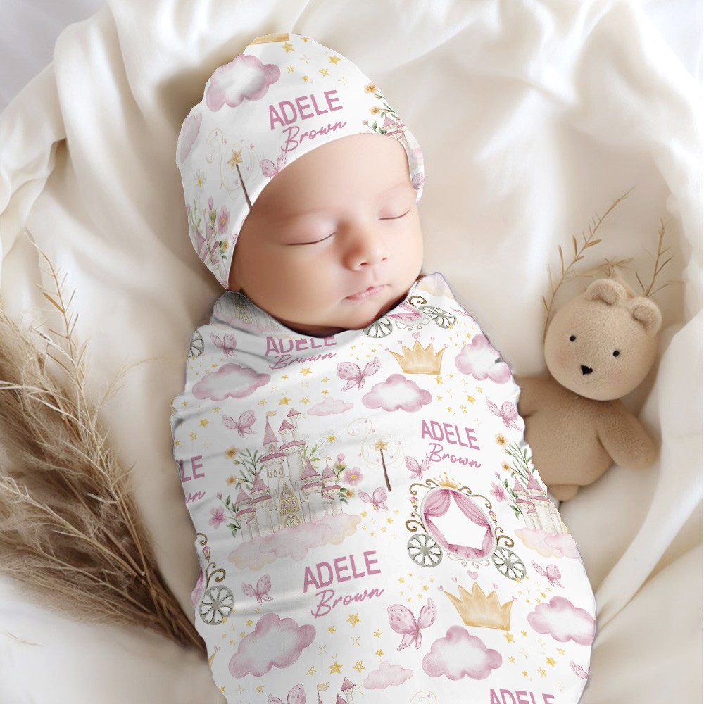 Personalized Princess Castle Flannel Blanket
