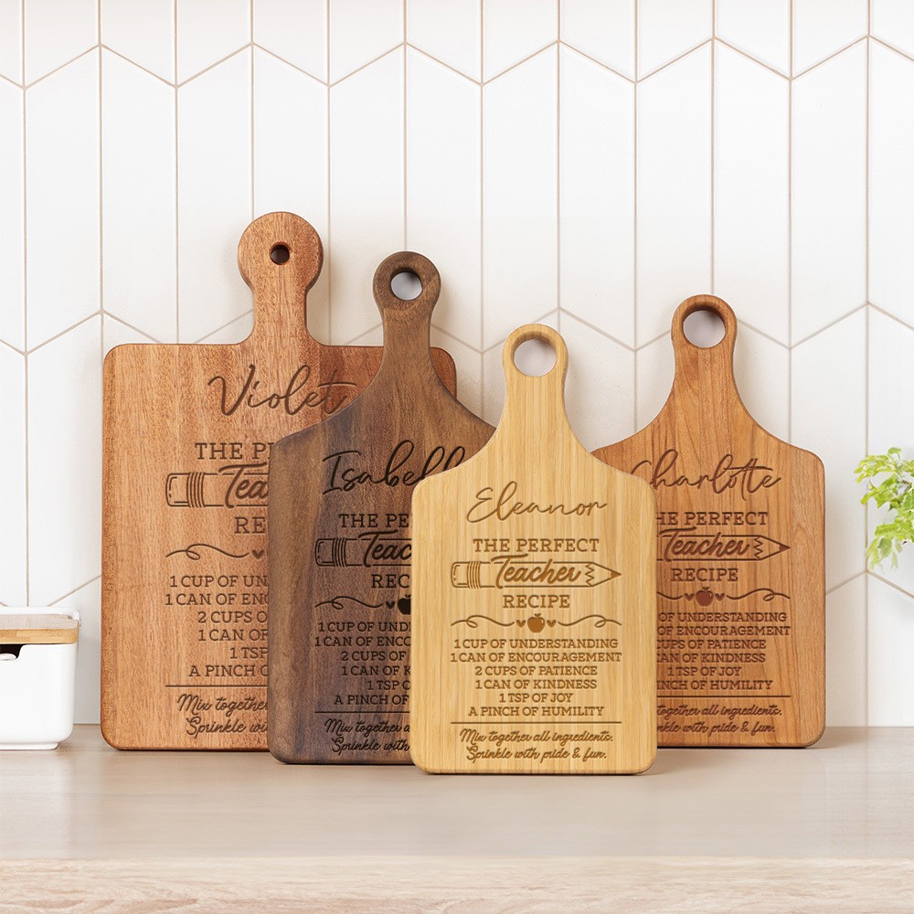 Perfect Teacher Recipe Cutting Board