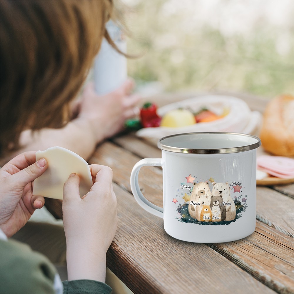 personalized enamel mug