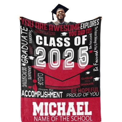 Collage graduation blanket