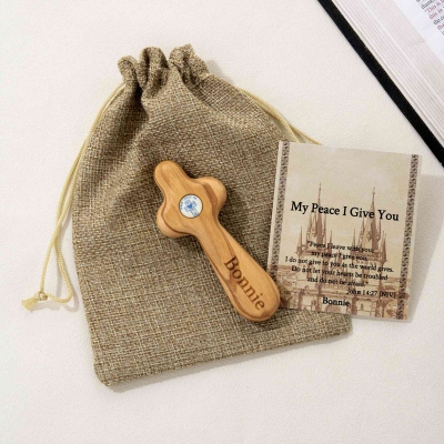 with card and small sack