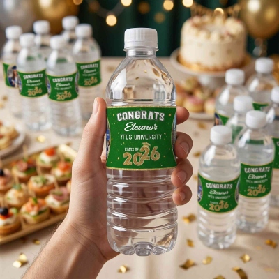 étiquettes de bouteilles d'eau