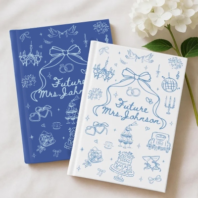 Personalized Future Mrs. Wedding Planner Journal with Name, Matte Hardcover Schedule Notebook, Wedding/Engagement Gift for Bride/Bride to Be/Wife