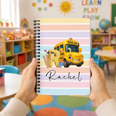 A5 notebook with name