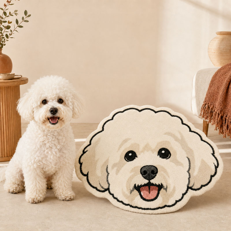 Custom Pet Portrait Rug, Hand-Tufted Keepsake Gift for Pet Lovers