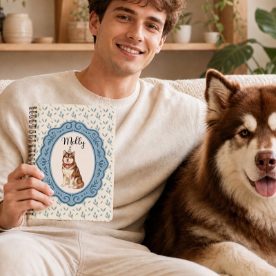 A5 notebook with name