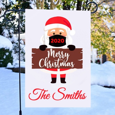 Personalized Chirstmas Garden Photo Flag Holiday Yard Flag