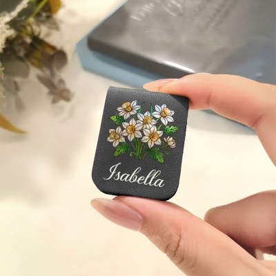 leather bookmark with name