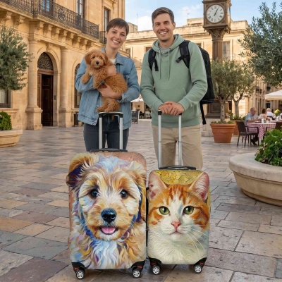 custom luggage wrap