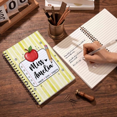 A5 notebook with name