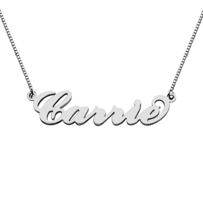 Personligt snyggt sterling silver namnhalsband