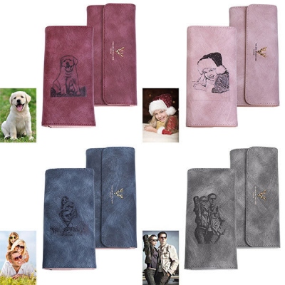 Women's Photo Leather Long Wallet