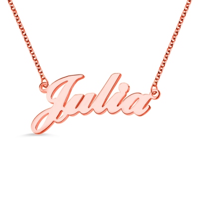 Solid Rose Gold Julia Style Name Necklace