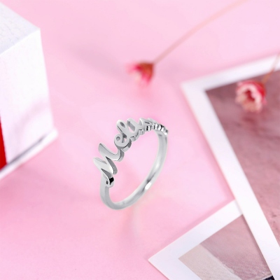 customized families name ring