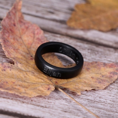 Engraved Wood Ring
