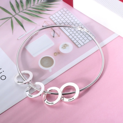 engraved round bracelet