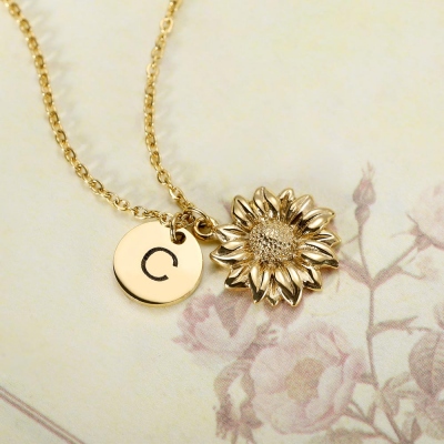 Sunflower necklace