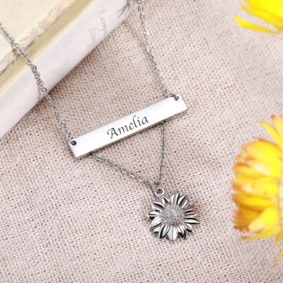 Sunflower necklace