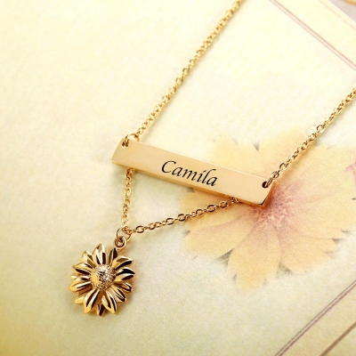 Sunflower necklace