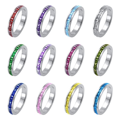 Personalized birthstone ring