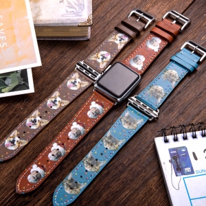 Personalized Photo Leather Watch Band for Apple Watch