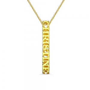 Personalized Cubic Bar Name Necklace