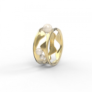 Heart Shaker ECG Ring Sterling Silver