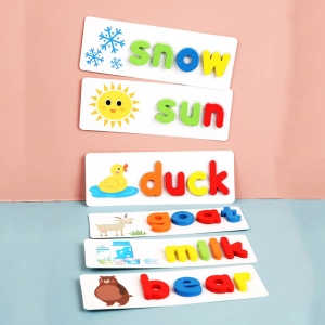 Wooden Words Spelling Game Set Early Education
