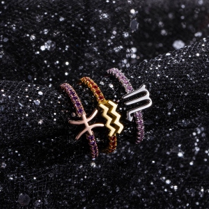 Personalized Constellation Ring with Birthstone