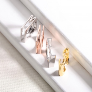 Personalized Large Initial Stackable Ring Silver