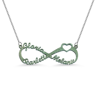 Personalized Colored Infinity Name Necklace