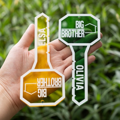 Personalized Big Brother Acrylic Keychain Set of 2
