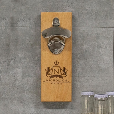 Personalized Wall Mounted Bottle Opener