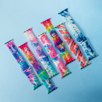 Tie Dye Apple Watch Band Rainbow Swirl