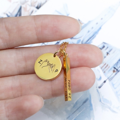 Personalized Valentine's Promise & Best Friend Necklace