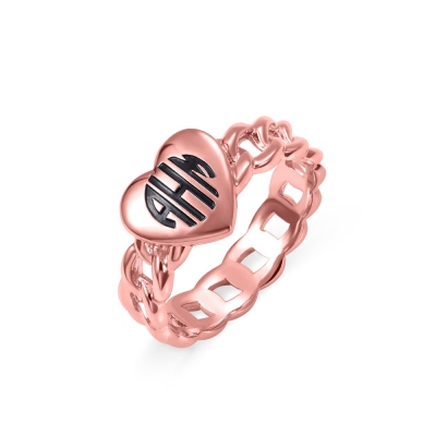 Personalized Filigrees Monogram Ring