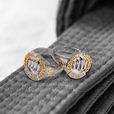 Personalized Martial Arts Championship Ring