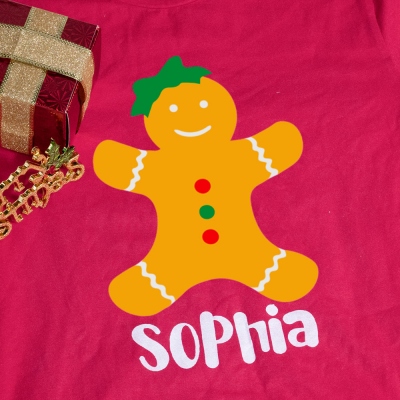 Customed Christmas Pajamas Gingerbread Style for Family & Lovers
