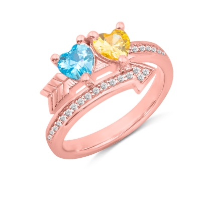 Bague Coeur Flèche d'Amour personnalisé