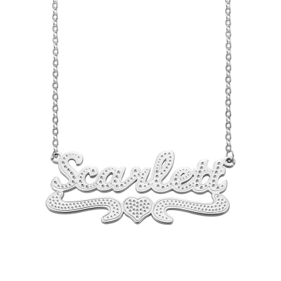Personalized Name Necklace with Lace