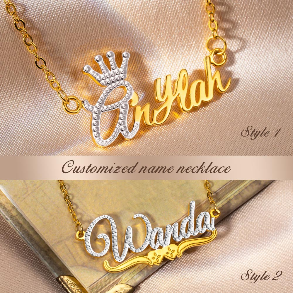 Gepersonaliseerde naam ketting met kant