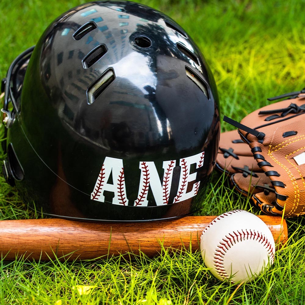 Personalized Baseball Helmet Decal