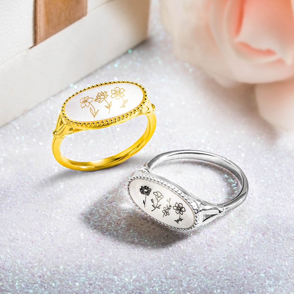Birth Flower Ring