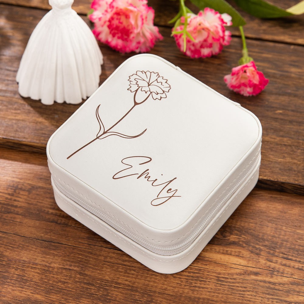 birthday flower Jewelry Box