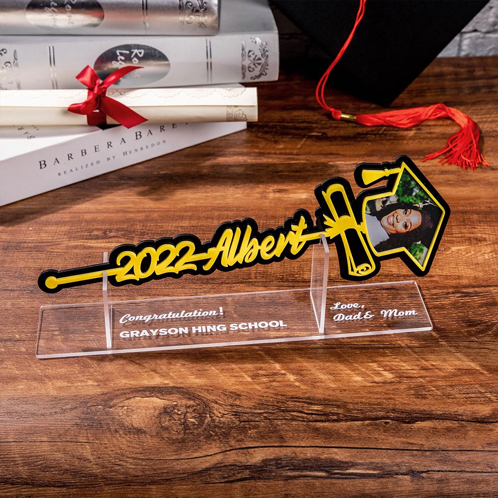 Cadeaux commémoratifs personnalisés pour diplômés Rose SVG File Glowforge File pour diplômés