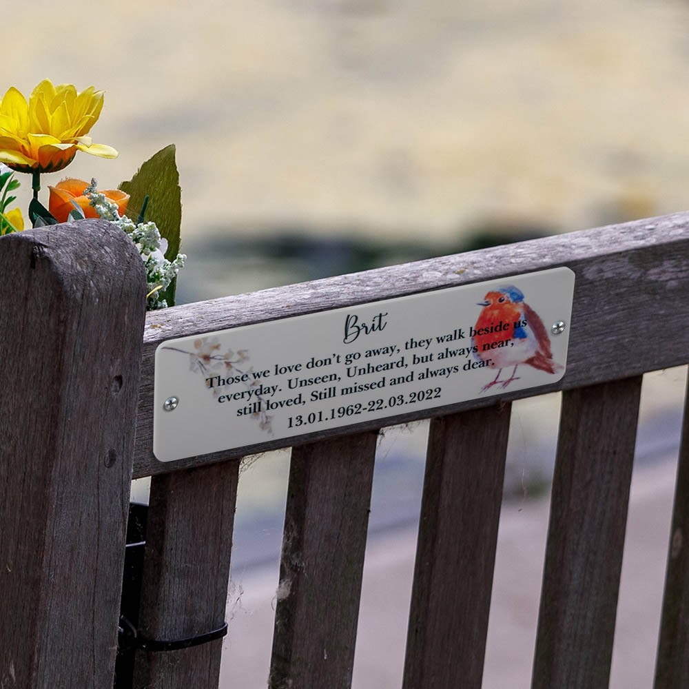 bench plaque