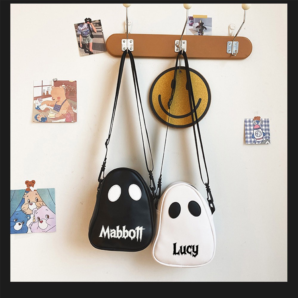 Sac à main fantôme d'Halloween, sac à bandoulière en similicuir PU sac à bandoulière mignon, cadeau de fantaisie de saison fantasmagorique pour femme fille