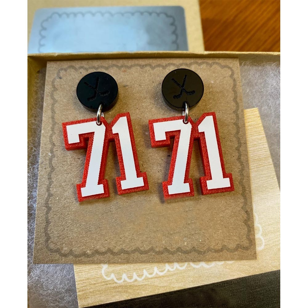 Custom Player Number Earrings, Baseball/Football/Soccer, Gift for Player/Fans/Baseball Moms