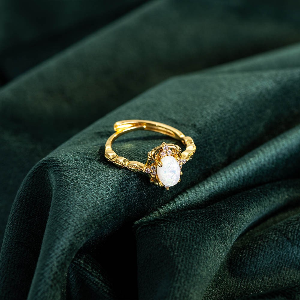 Bague Opale Naturelle Vintage